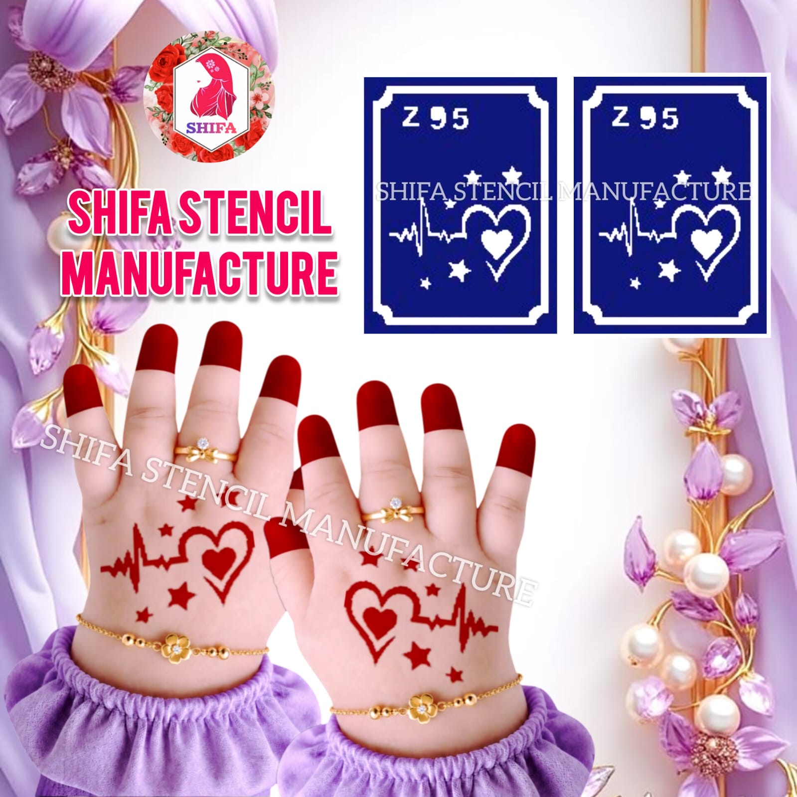 Z 95 Heartbeat Pulse - Sticker overview - Shifa Stencil Manufacturer